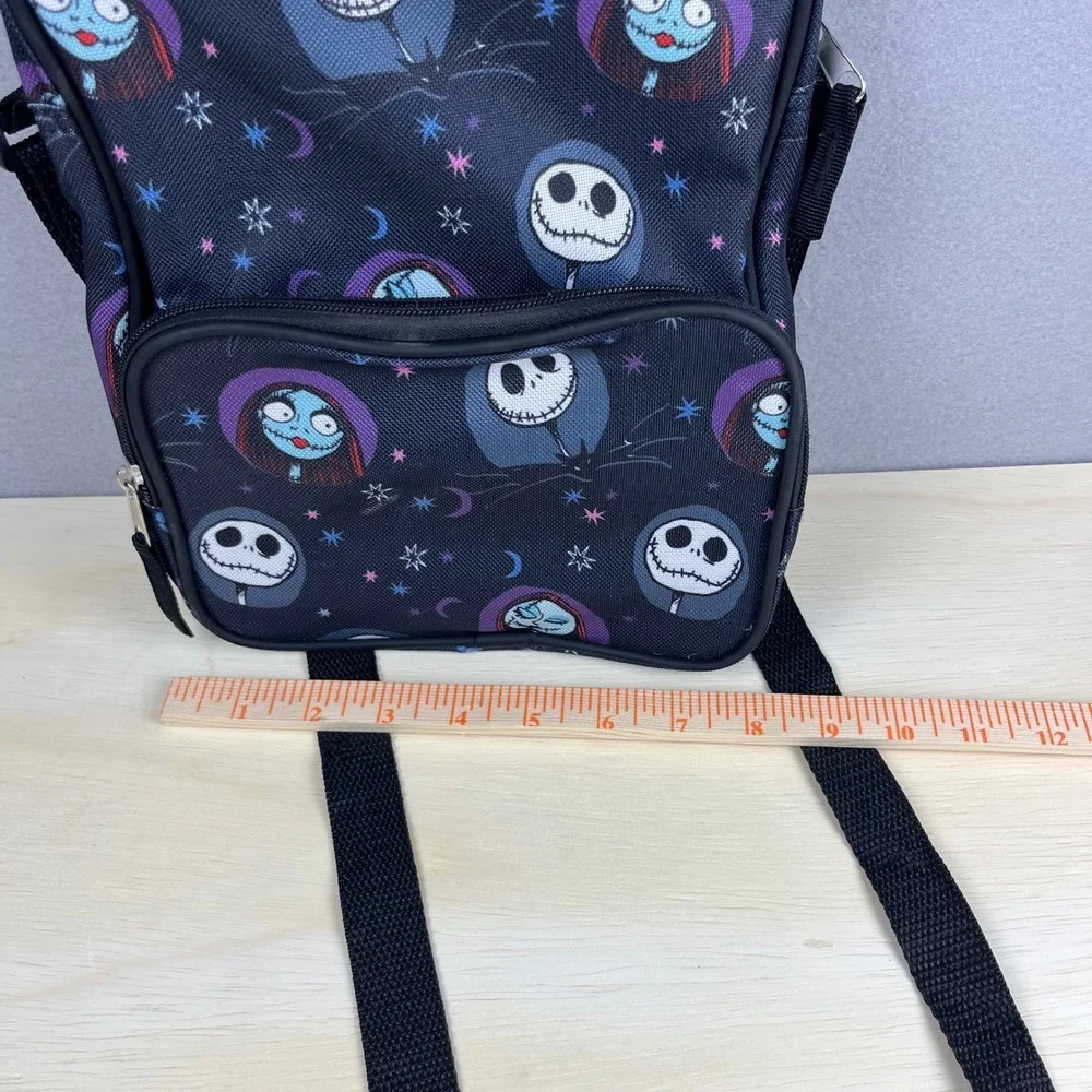 Disney Nightmare Before Christmas Jack Sally Crossbody Messenger Bag Black
